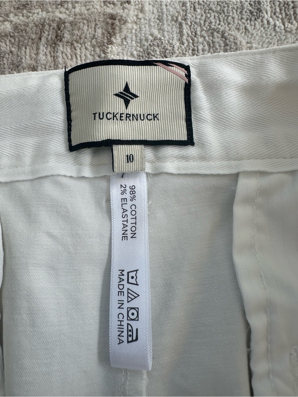 Tuckernuck NWOT White Chino Crop Wide Leg Cotton Scalloped Pocket Pants- Size 10 - Picture 7 of 9